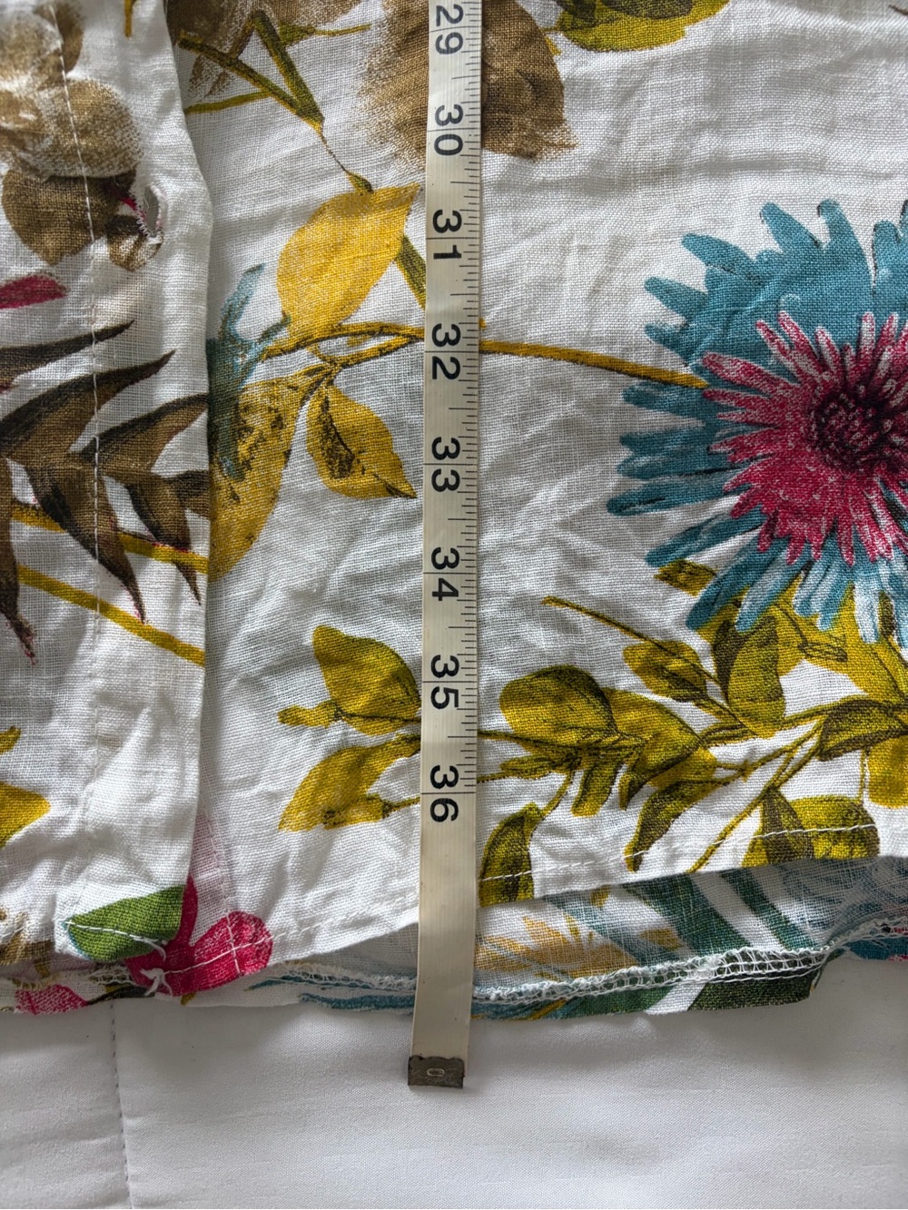 Sleeveless Linen Floral Button-Front Dress - Picture 10 of 10